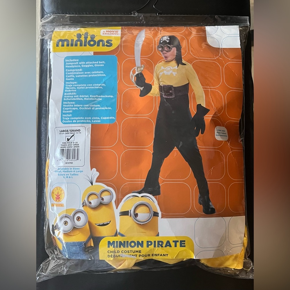 BNIB Minions Pirate Costume, Youth L